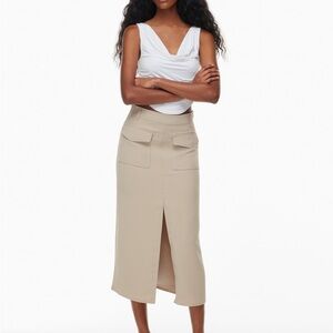 Wilfred Beige Midi Skirt